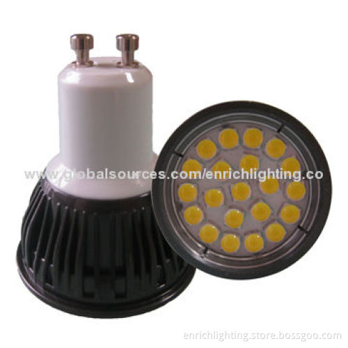 5W 5050 SMD GU10 LED Spotlights with 85 to 265V AC Input Voltage, 18mA CurrentNew